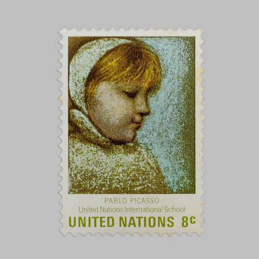 Spotlight: The 1971 UN International School 8¢ Stamp – Maia by Pablo Picasso