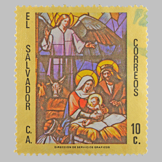 El Salvador 10c Holiday Stamp: Stained Glass Heritage